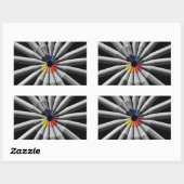 Sticker Rectangulaire Crayons de spectre de couleurs (Feuille)