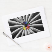 Sticker Rectangulaire Crayons de spectre de couleurs (Enveloppe)