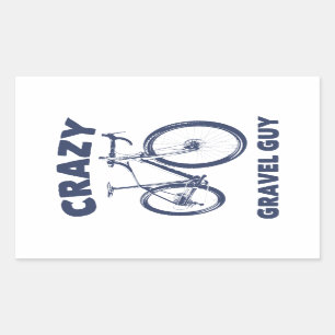 Sticker Rectangulaire Crazy Gravel Guy Cycling
