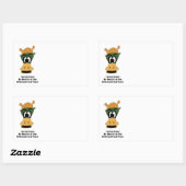 Sticker Rectangulaire Crazy Green Cartoon Canard Réalité différente (Feuille)