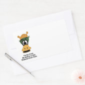 Sticker Rectangulaire Crazy Green Cartoon Canard Réalité différente (Enveloppe)
