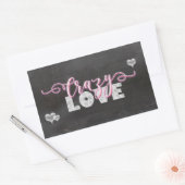 Sticker Rectangulaire Crazy Love Hearts Chalkboard (Enveloppe)