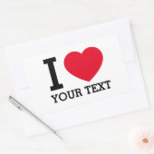 Sticker Rectangulaire Create Your Own Funny I love  (Enveloppe)