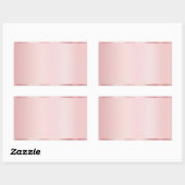 Sticker Rectangulaire Create Your Own Stylish Rose Gold Blank Template (Feuille)