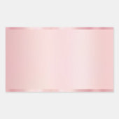 Sticker Rectangulaire Create Your Own Stylish Rose Gold Blank Template (Devant)