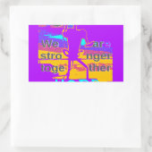 Sticker Rectangulaire Create Your USA Hope We Are Stronger Together (Sac)