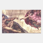 Sticker Rectangulaire Création d'Adam par Michel-Ange (Devant)