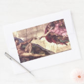 Sticker Rectangulaire Création d'Adam par Michel-Ange (Enveloppe)