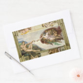 Sticker Rectangulaire Création de l'homme par Michel-Ange (Création d'Ad (Enveloppe)