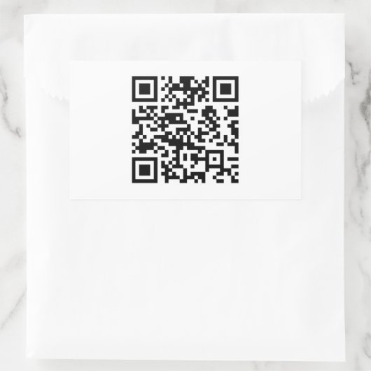 Sticker Rectangulaire Création instantanée de code QR (en entrant votre (Sac)