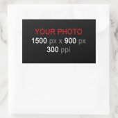 Sticker Rectangulaire Créations personnelles (Sac)
