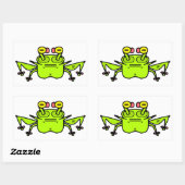 Sticker Rectangulaire Créature de dessin animé étrange Grenouille Grinch (Feuille)