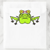 Sticker Rectangulaire Créature de dessin animé étrange Grenouille Grinch (Sac)