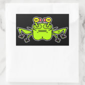 Sticker Rectangulaire Créature de dessin animé étrange Grenouille Grinch (Sac)