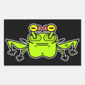Sticker Rectangulaire Créature de dessin animé étrange Grenouille Grinch (Devant)