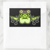 Sticker Rectangulaire Créature de dessin animé étrange Grenouille Grinch (Sac)
