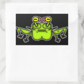 Sticker Rectangulaire Créature de dessin animé étrange Grenouille Grinch (Sac)