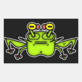 Sticker Rectangulaire Créature de dessin animé étrange Grenouille Grinch (Devant)