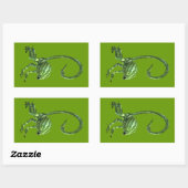 Sticker Rectangulaire Créature de la tête de melon (Feuille)