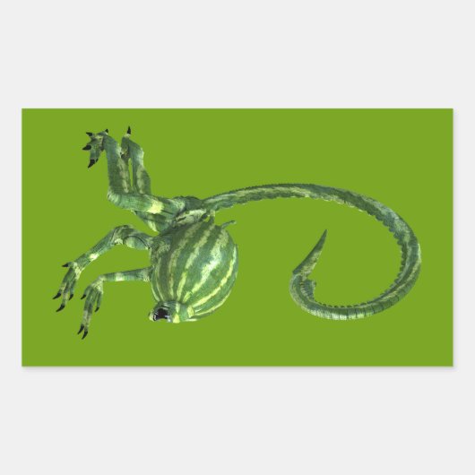 Sticker Rectangulaire Créature de la tête de melon (Devant)