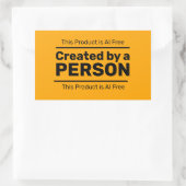 Sticker Rectangulaire Créé par une personne - IA Free - Orange Custom Te (Sac)