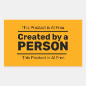 Sticker Rectangulaire Créé par une personne - IA Free - Orange Custom Te (Devant)