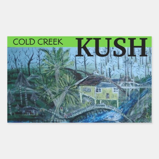 STICKER RECTANGULAIRE CREEK KUSH FROID (Devant)