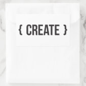 Sticker Rectangulaire Créer - Vous choisissez la couleur Arrière - plan (Sac)