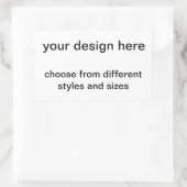 Sticker Rectangulaire creez vos propres cartes (Sac)