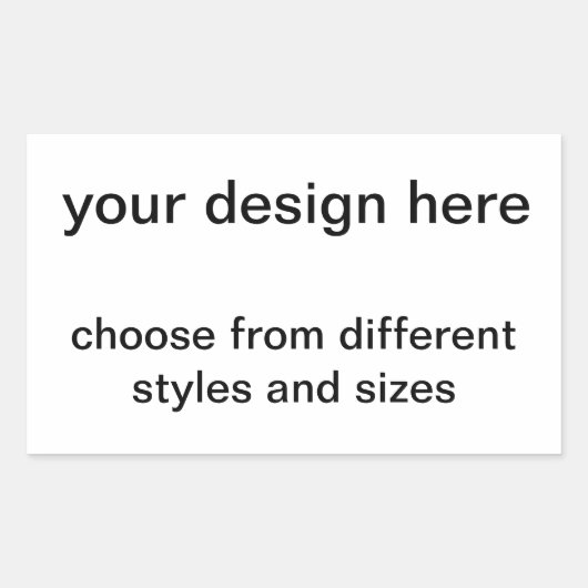 Sticker Rectangulaire creez vos propres cartes (Devant)