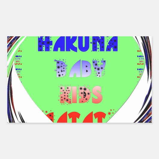 Sticker Rectangulaire Créez vos propres coeurs lumineux conception bébé  (Devant)