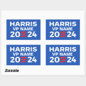 Sticker Rectangulaire Créez votre propre billet Harris 2024 (Feuille)