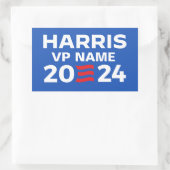 Sticker Rectangulaire Créez votre propre billet Harris 2024 (Sac)