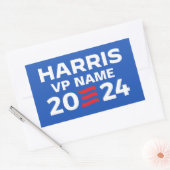Sticker Rectangulaire Créez votre propre billet Harris 2024 (Enveloppe)