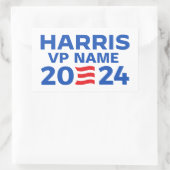 Sticker Rectangulaire Créez votre propre billet Harris 2024 (Sac)