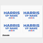 Sticker Rectangulaire Créez votre propre billet Harris / VP 2024 (Feuille)