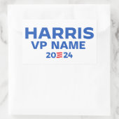 Sticker Rectangulaire Créez votre propre billet Harris / VP 2024 (Sac)