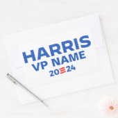 Sticker Rectangulaire Créez votre propre billet Harris / VP 2024 (Enveloppe)