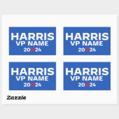 Sticker Rectangulaire Créez votre propre billet Harris / VP 2024 (Feuille)