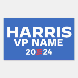 Sticker Rectangulaire Créez votre propre billet Harris / VP 2024