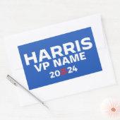Sticker Rectangulaire Créez votre propre billet Harris / VP 2024 (Enveloppe)