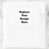 Sticker Rectangulaire Créez votre propre blanc (Sac)