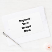 Sticker Rectangulaire Créez votre propre blanc (Enveloppe)