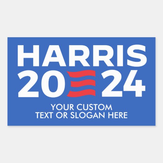 Sticker Rectangulaire Créez votre propre Harris 2024 (Devant)