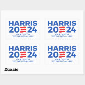 Sticker Rectangulaire Créez votre propre Harris 2024 (Feuille)
