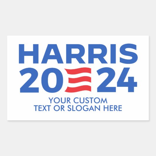 Sticker Rectangulaire Créez votre propre Harris 2024 (Devant)