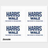 Sticker Rectangulaire Créez votre propre Harris Walz 2024 (Feuille)