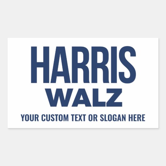 Sticker Rectangulaire Créez votre propre Harris Walz 2024 (Devant)
