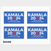 Sticker Rectangulaire Créez votre propre Kamala Harris 2024 (Feuille)