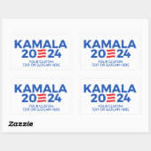 Sticker Rectangulaire Créez Votre Propre Kamala Harris 2024 Sti Rectangu (Feuille)